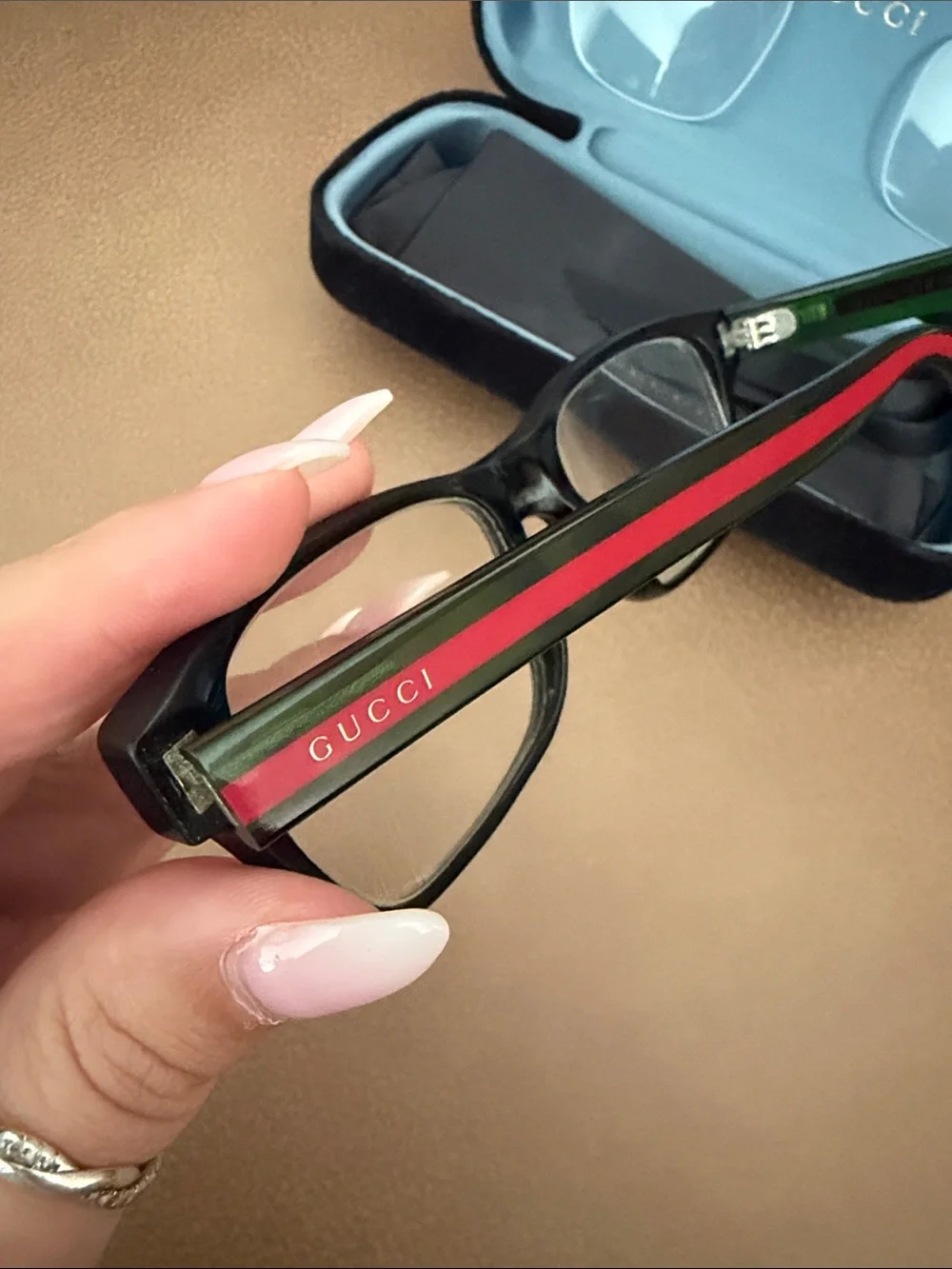 Authentic Gucci GG2251 Prescription Eyeglasses – Black/Green/Red – Original Case